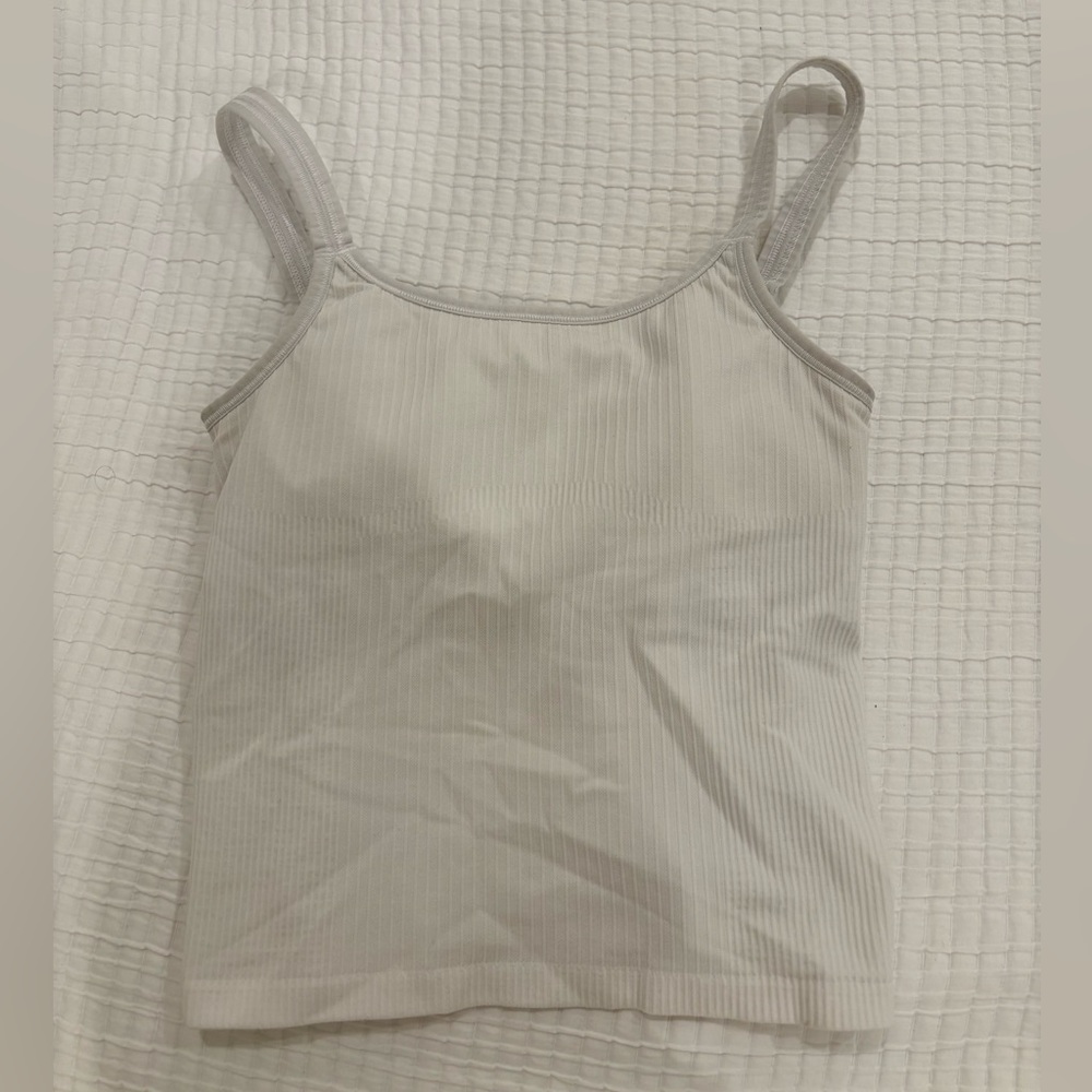 Lululemon white ebb to street Tank Top